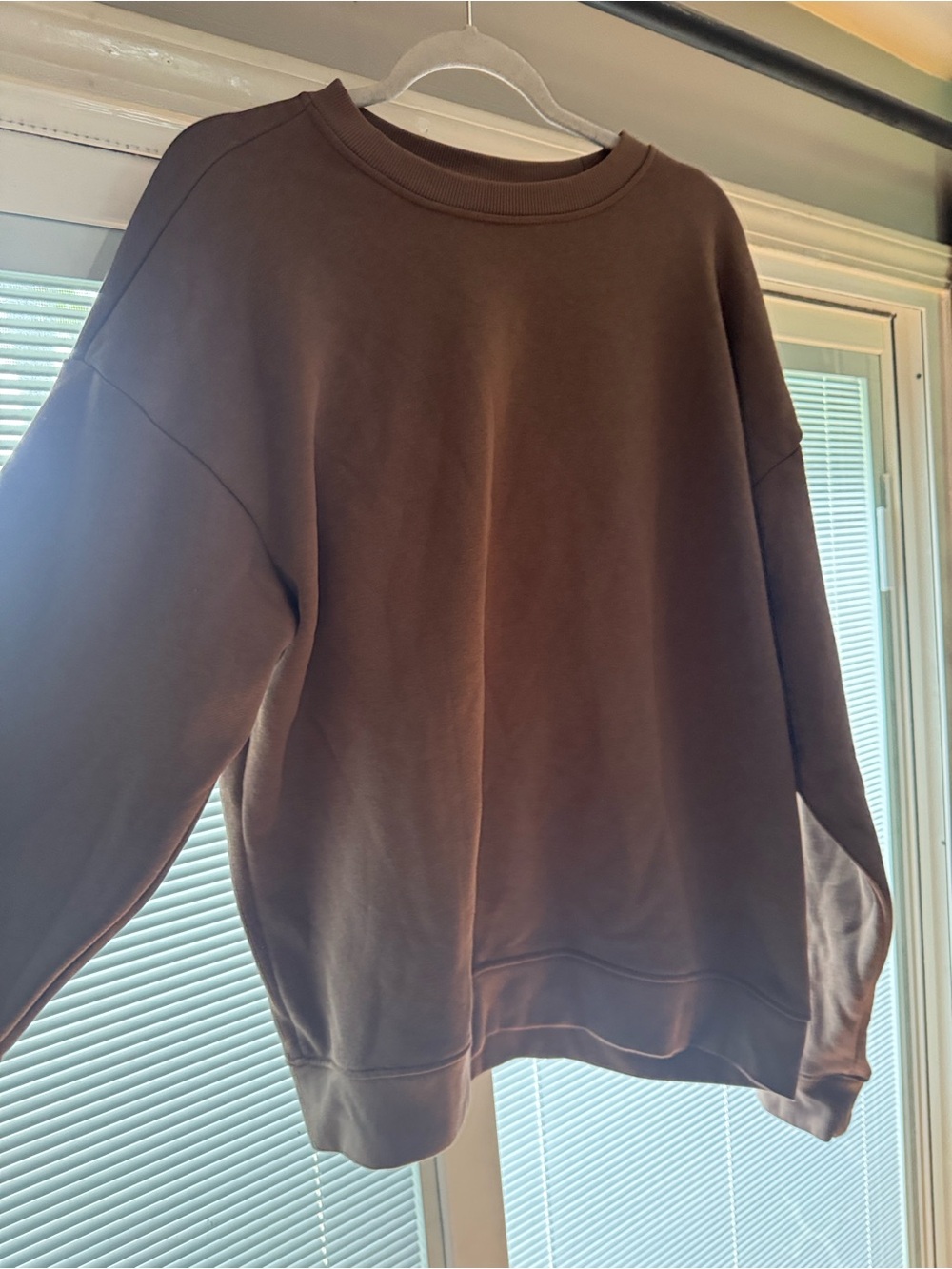 Free Planet Men's Chocolate Brown Crewneck Pullover